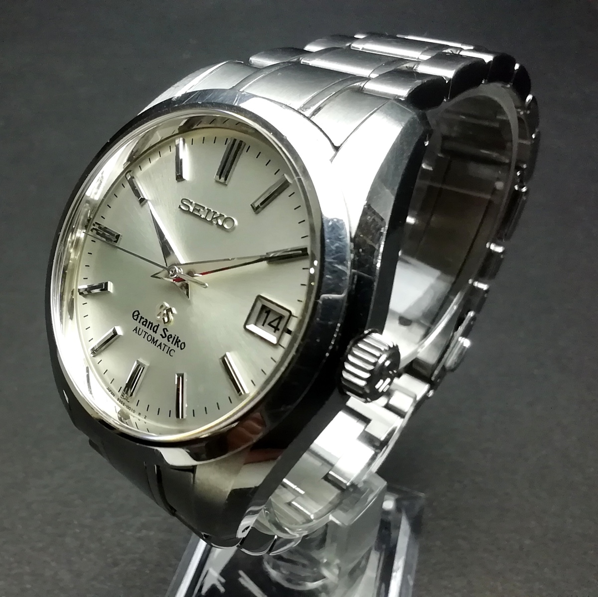 良品 SEIKO Grand Seiko GS グランドセイコー 獅子メダリオン 9S55-0010 自動巻き 1999年製 メンズ腕時計 箱・歩度証明書・コマ・タグ付き