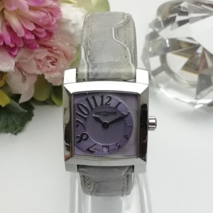 サントノーレ カレ パープル シェル文字盤 替えベルト付き レディース腕時計